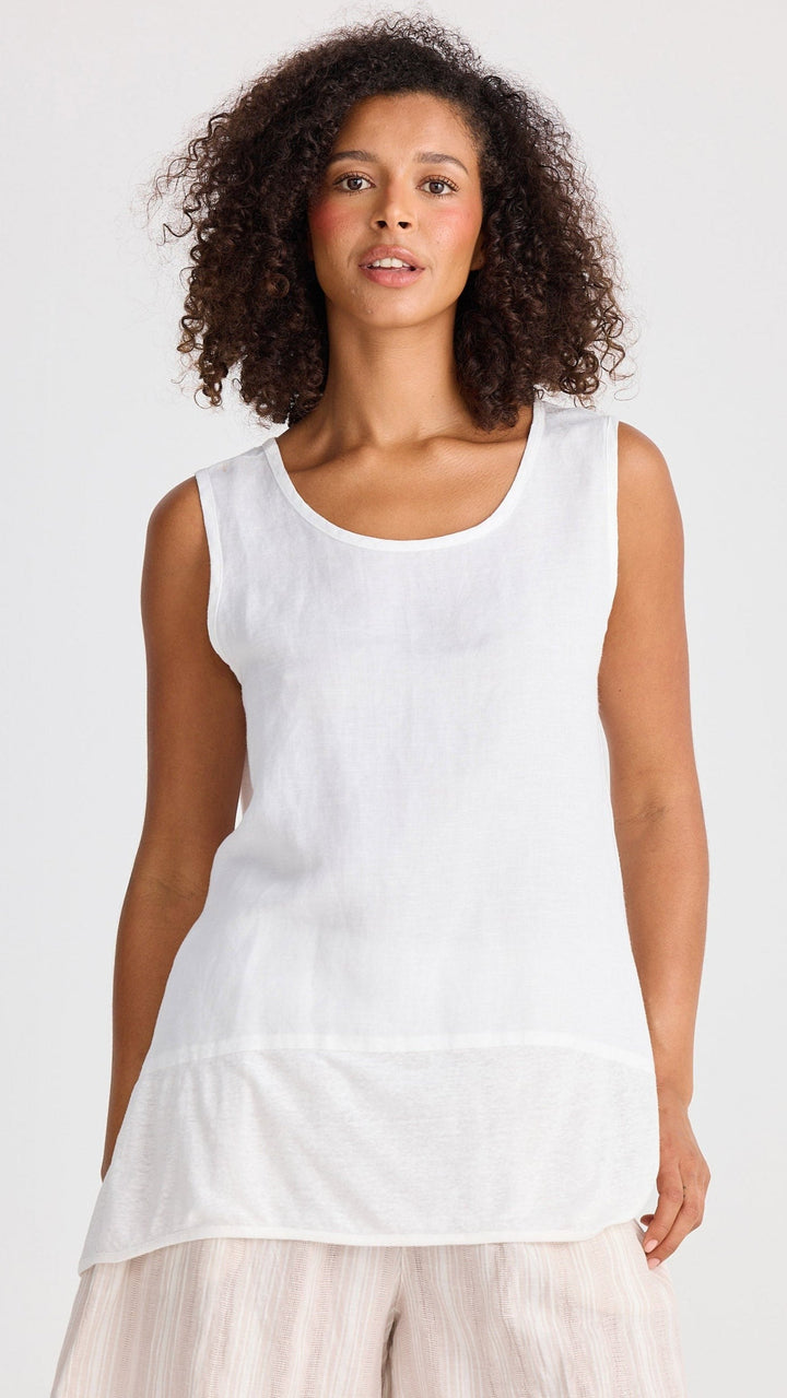 Nomad Knit Singlet - White