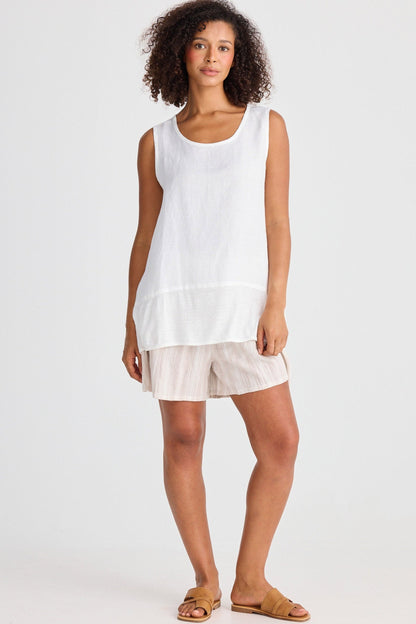 Nomad Knit Singlet - White
