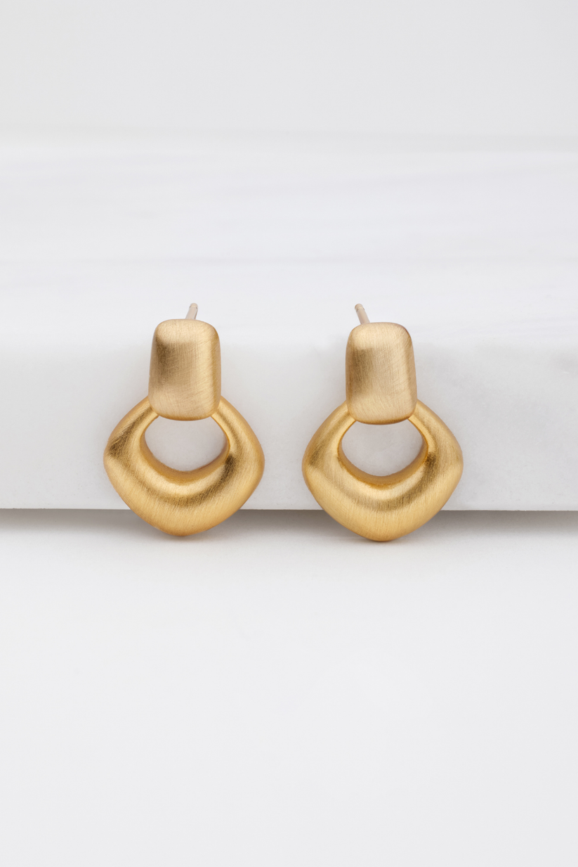 Nova Earring – Brushed Gold