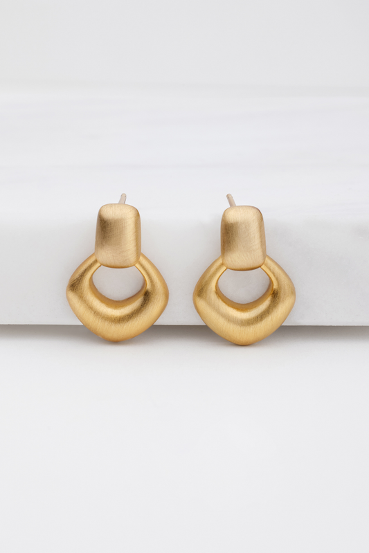 Nova Earring – Brushed Gold