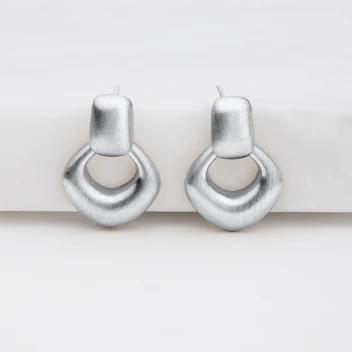 Nova Earring – Brushed Silver