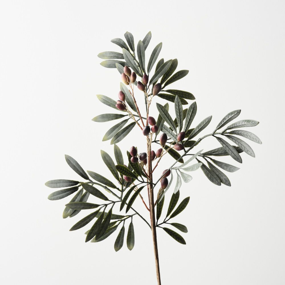 Olive Leaf Spray - Burgundy Green