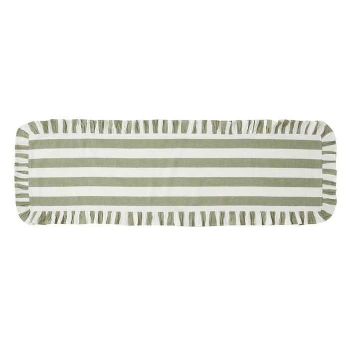 Orla Cotton Runner - Olive/Ivory