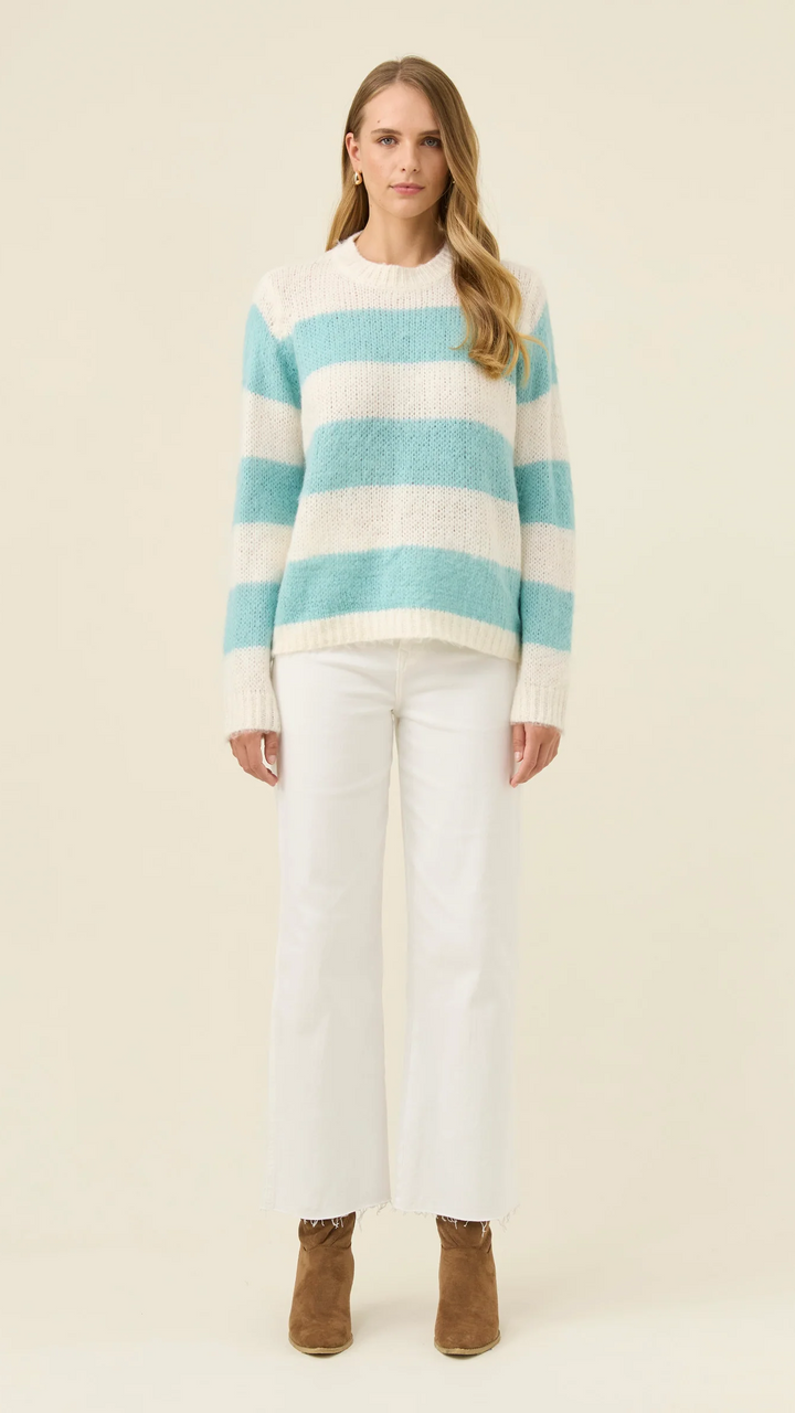 Pallas Stripe Jumper - Ice Blue