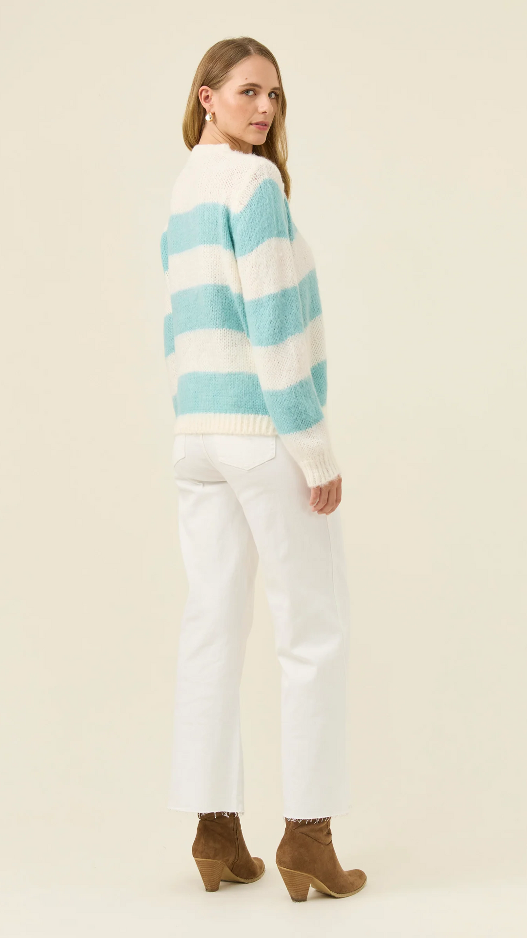 Pallas Stripe Jumper - Ice Blue