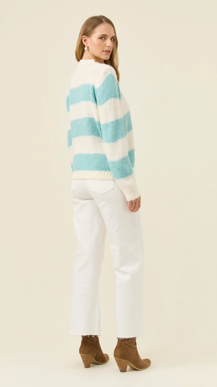 Pallas Stripe Jumper - Ice Blue