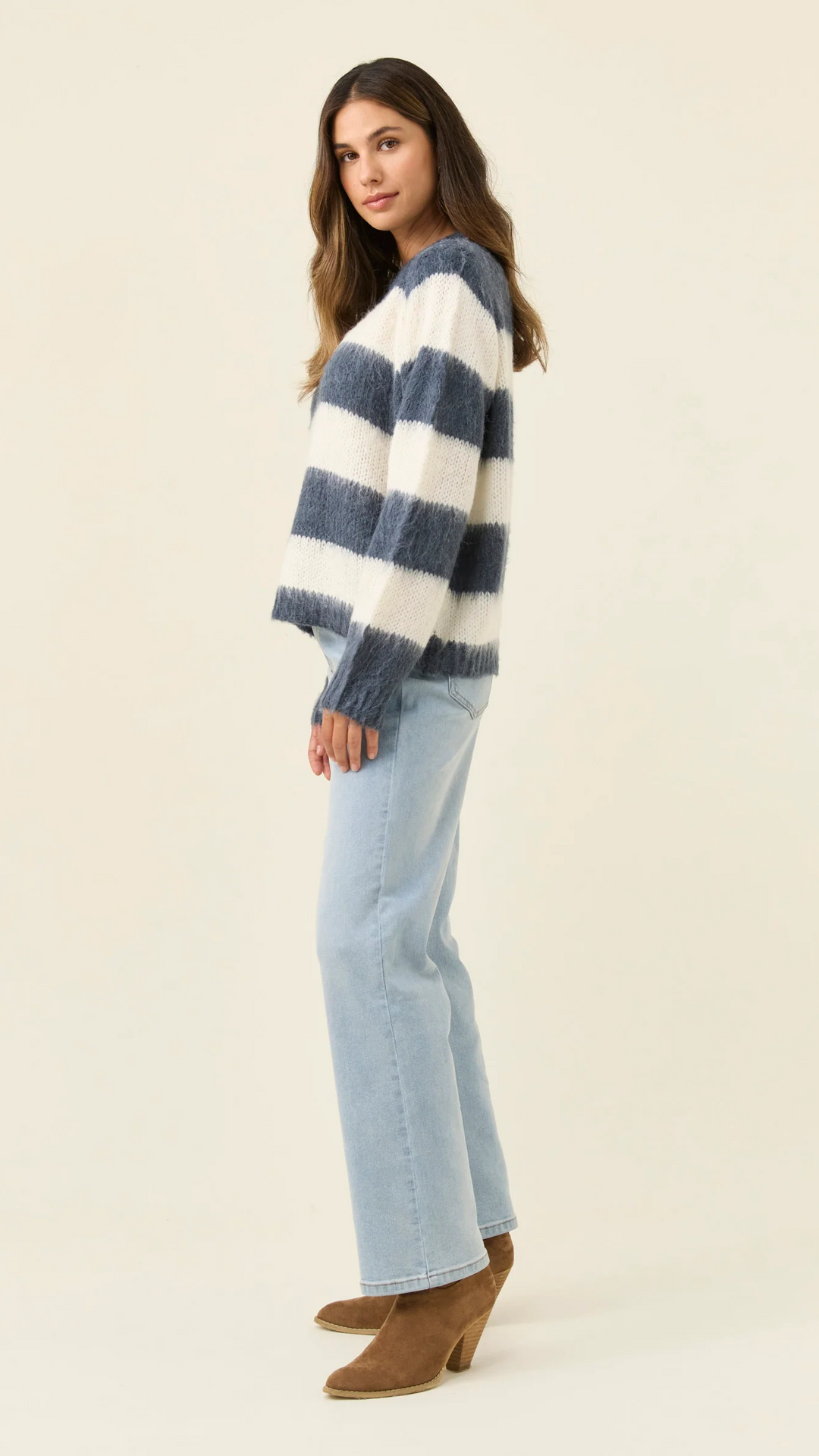 Pallas Stripe Jumper - Navy