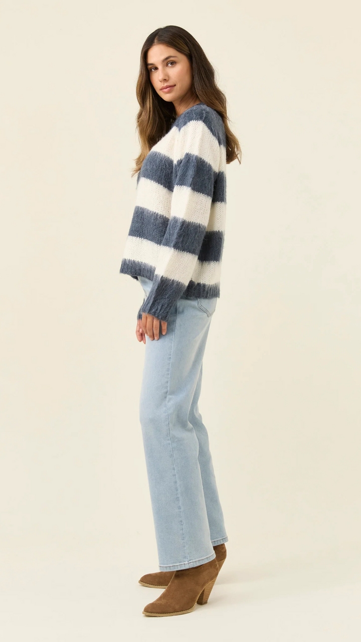 Pallas Stripe Jumper - Navy