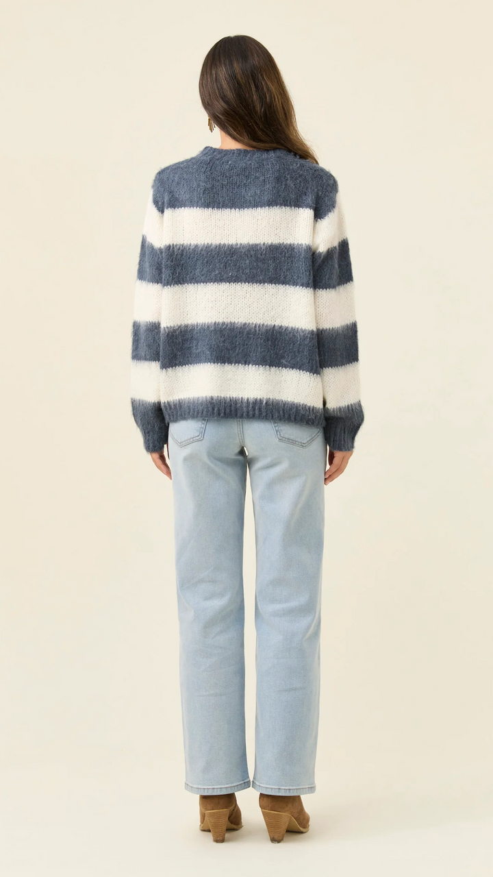 Pallas Stripe Jumper - Navy