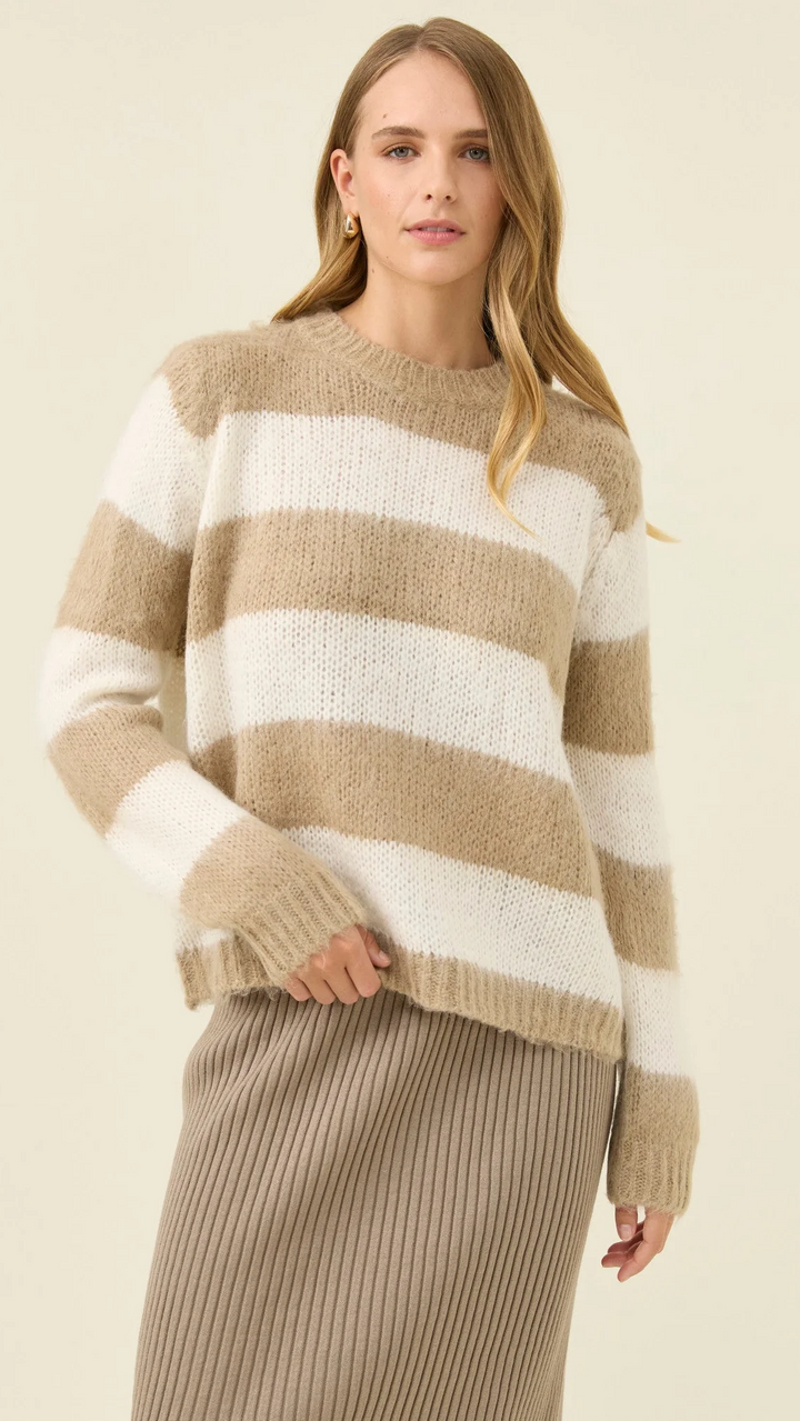 Pallas Stripe Jumper - Stone
