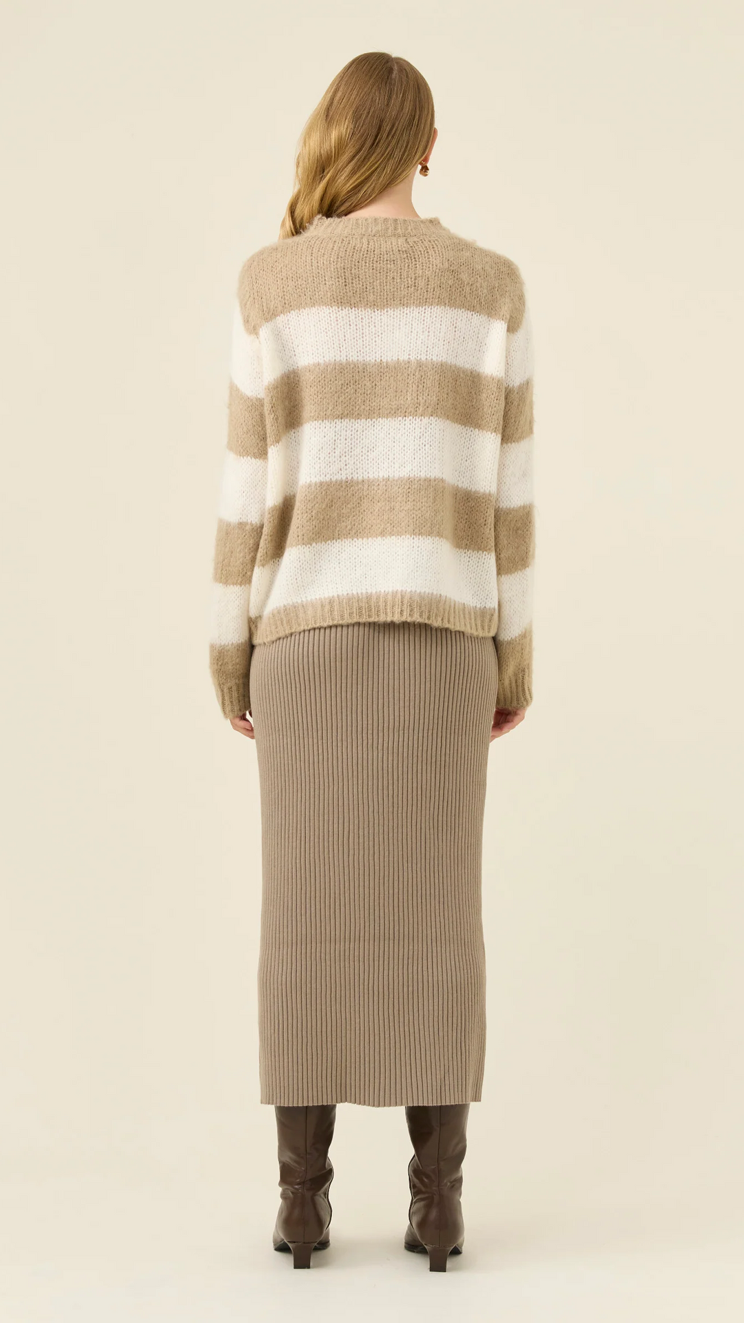 Pallas Stripe Jumper - Stone