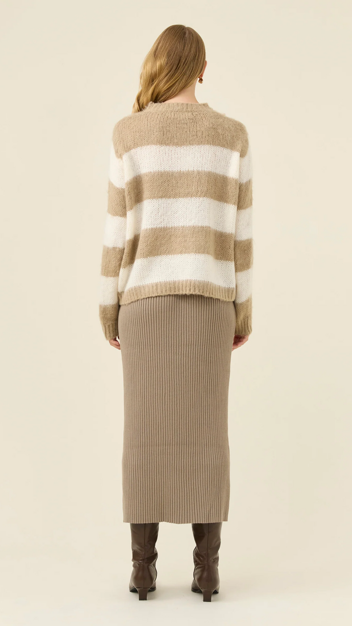 Pallas Stripe Jumper - Stone