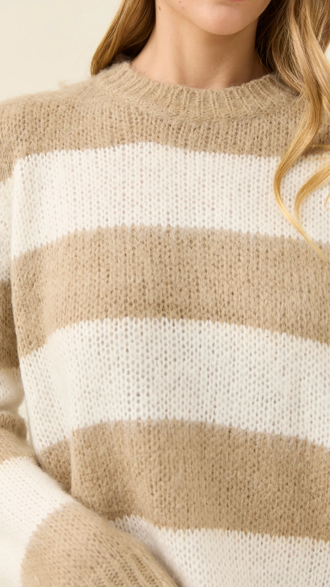 Pallas Stripe Jumper - Stone
