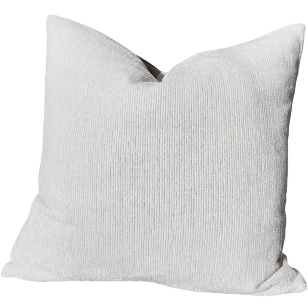 Palma Corduroy Cushion - Off White/Nude