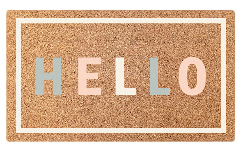 Pastel Hello Mate Doormat