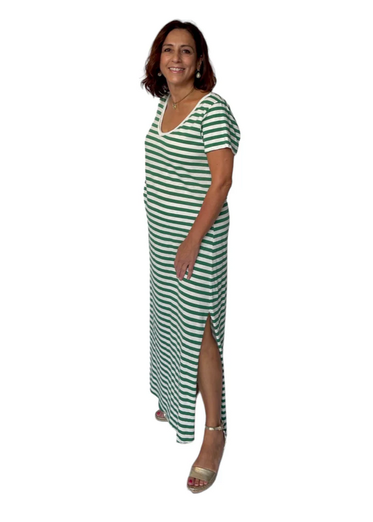 Striped Maxi Dress - Emerald