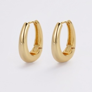 Pia Hoop Medium – Gold by Zafino