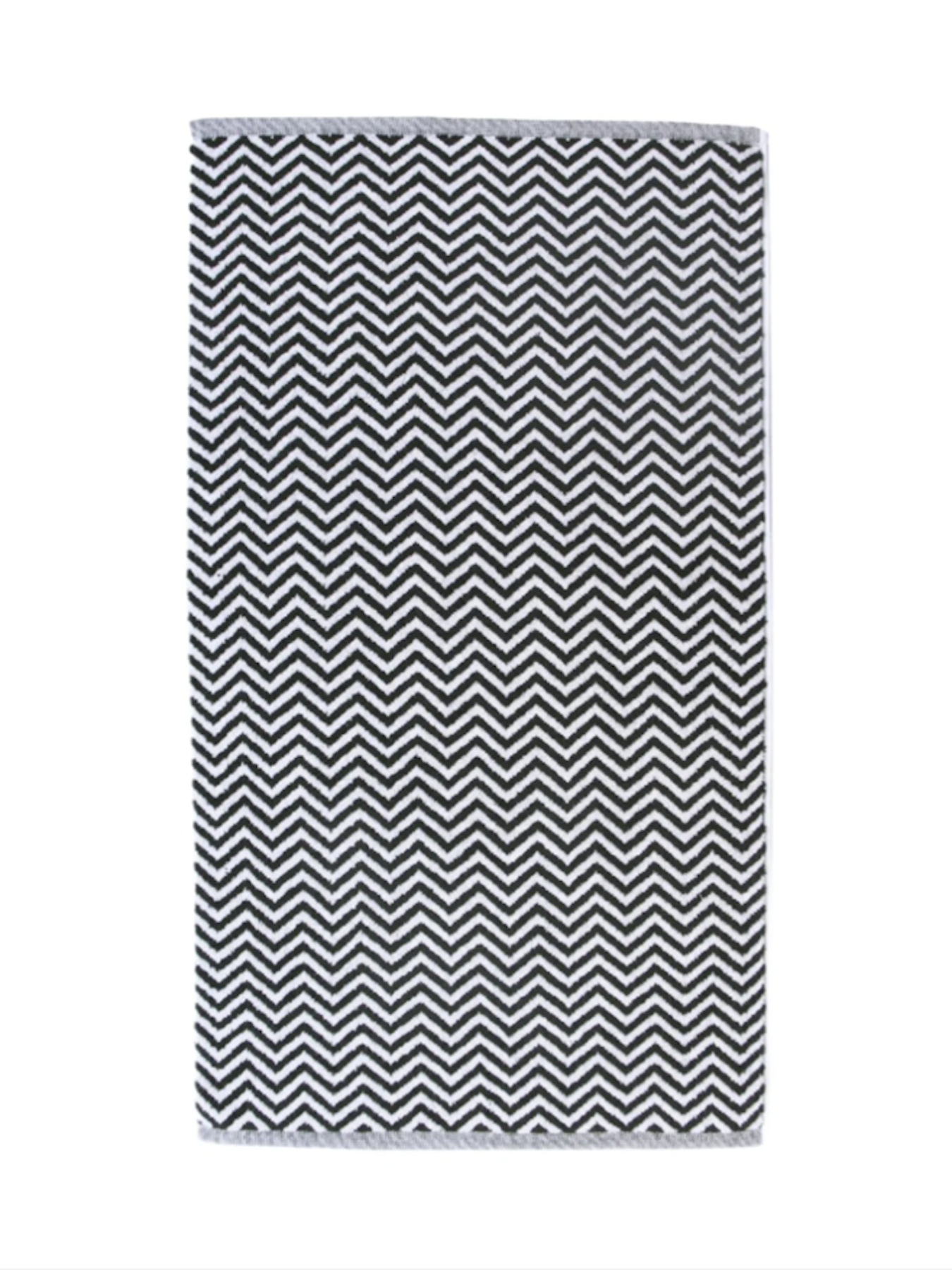 Herringbone Bath Towel - Black/White