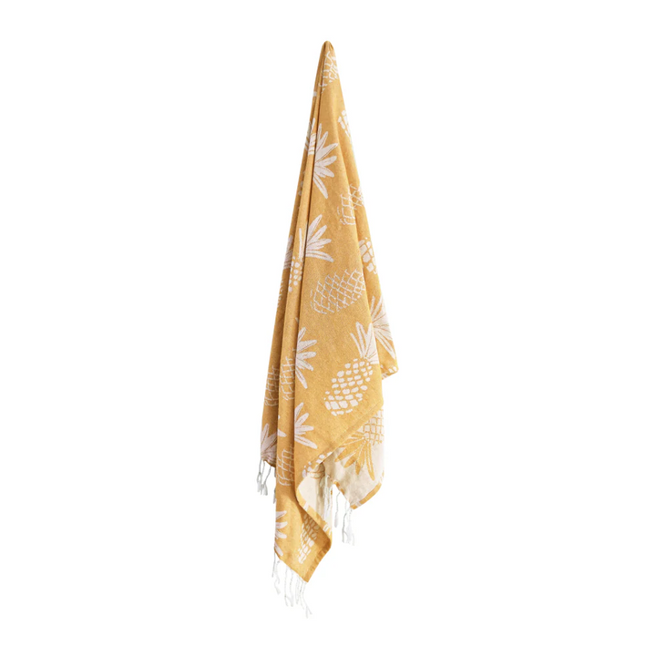 Pineapple Turkish Towel - Yellow &amp; White
