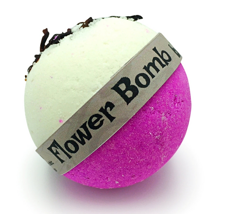 Pink Lychee Hibiscus Flower Bath Bomb