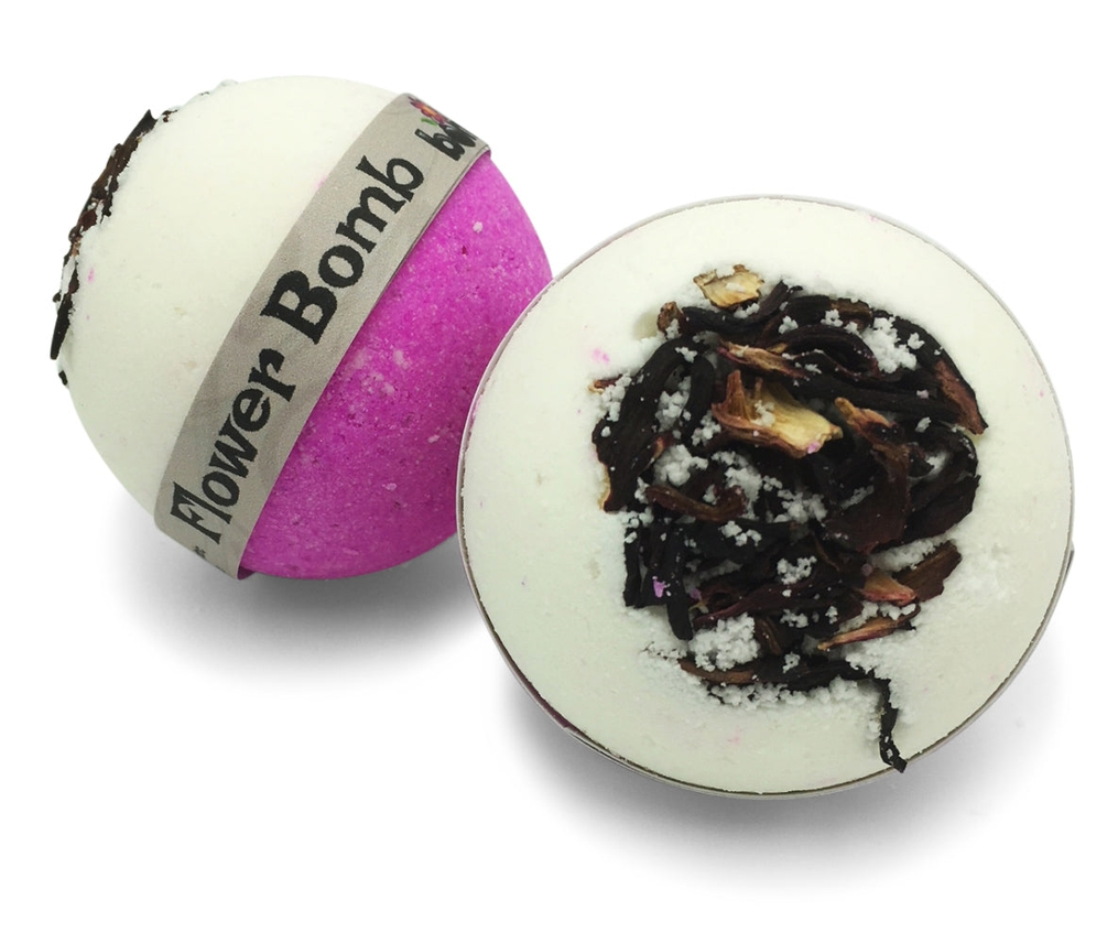 Pink Lychee Hibiscus Flower Bath Bomb