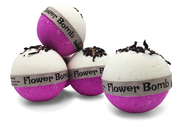 Pink Lychee Hibiscus Flower Bath Bomb
