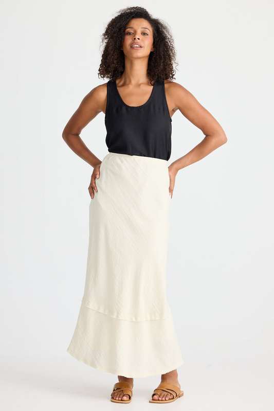Pisa Linen Skirt - Wheat