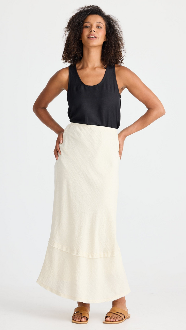 Pisa Linen Skirt - Wheat