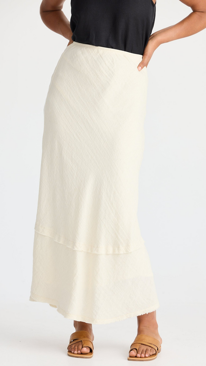 Pisa Linen Skirt - Wheat