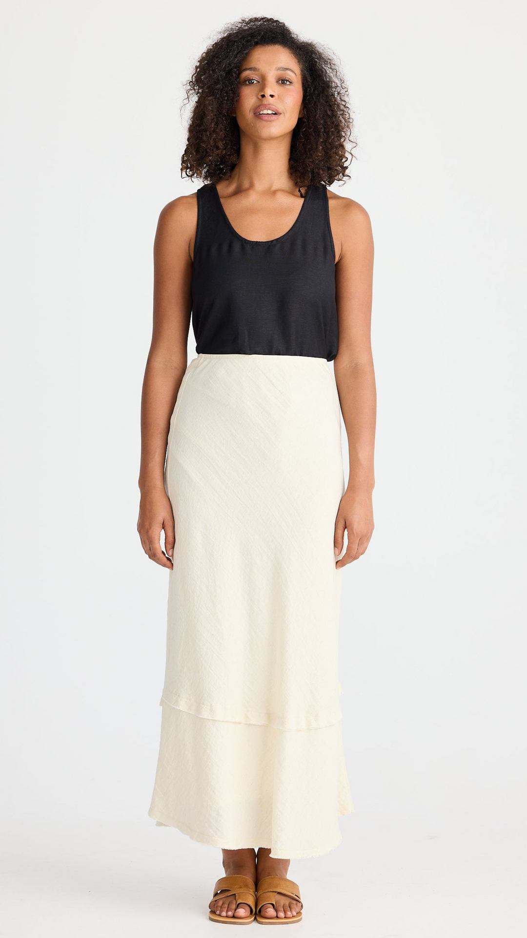 Pisa Linen Skirt - Wheat