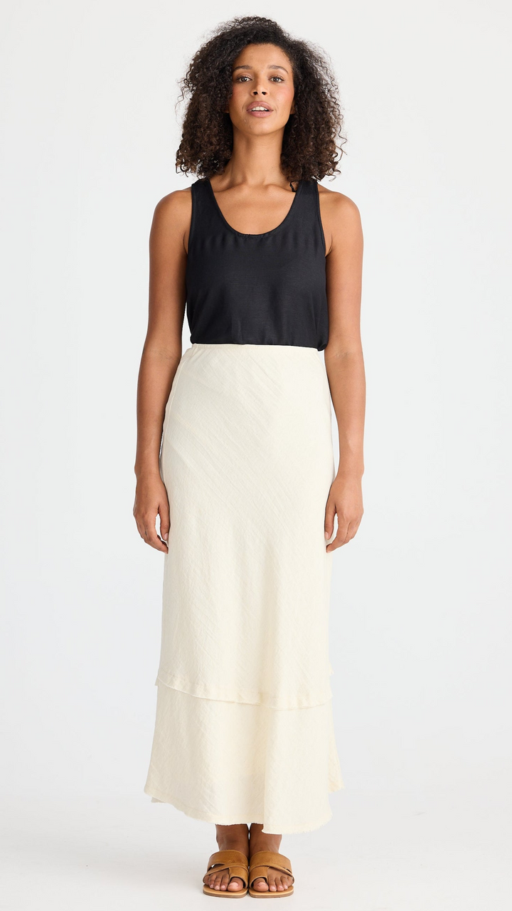 Pisa Linen Skirt - Wheat