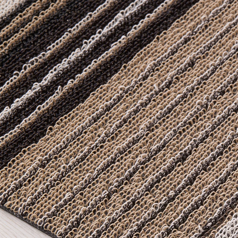 Pleat Stripe Doormat - Oyster