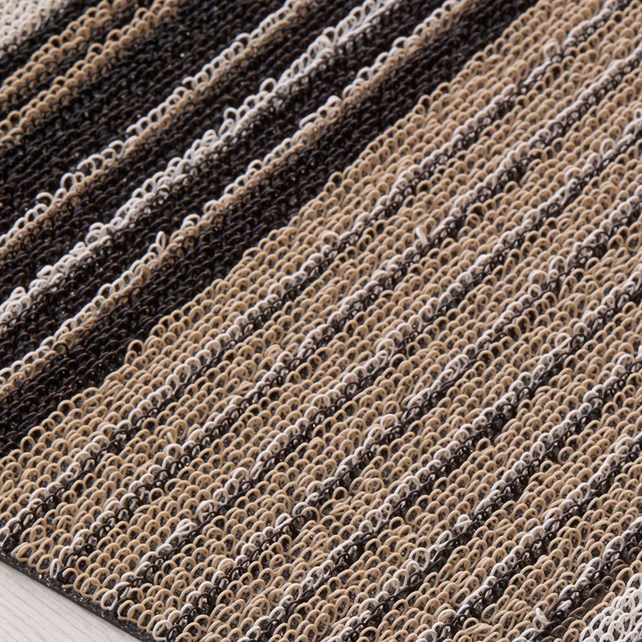 Pleat Stripe Doormat - Oyster