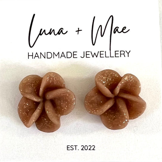 Polymer Clay Flower Stud Single - #2