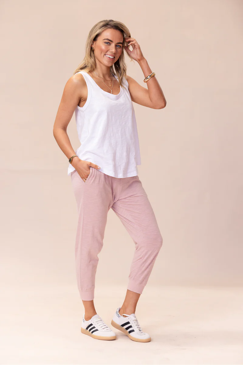 Portsea Pants (7/8 length) - Dusty Pink