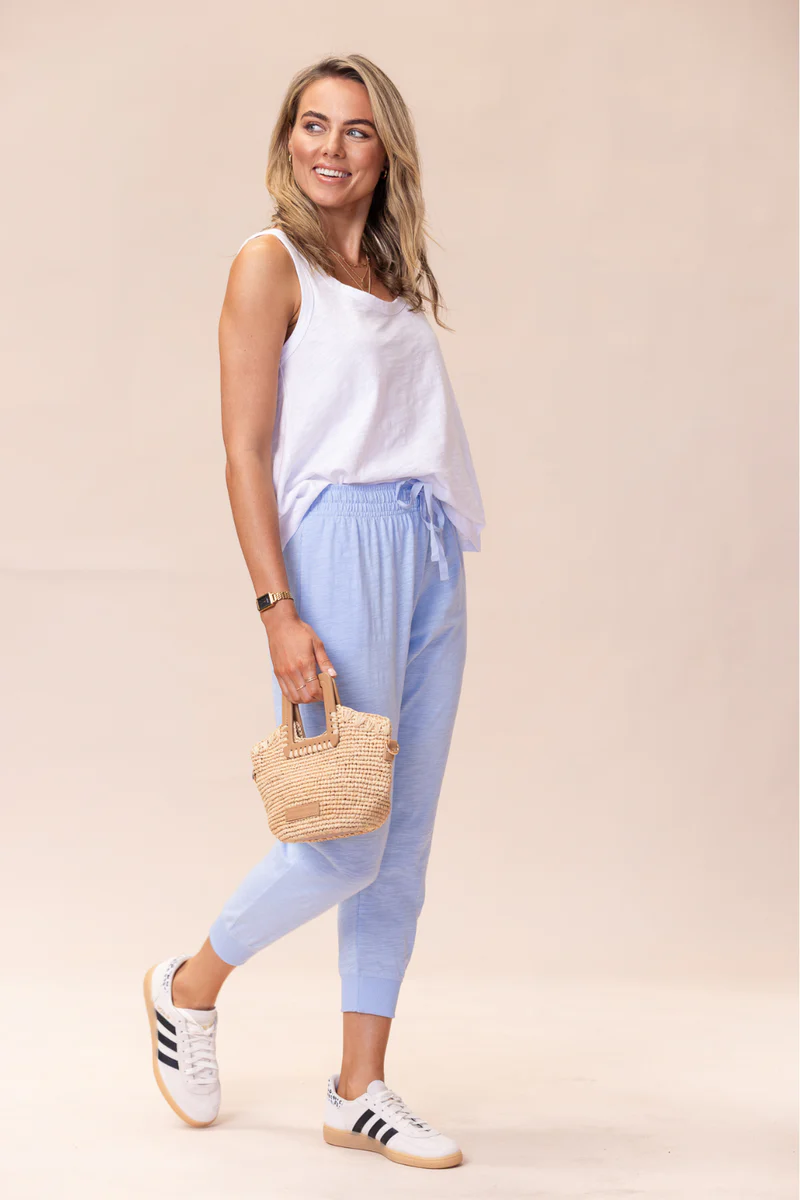 Portsea Pants (7/8 length) - Soft Blue
