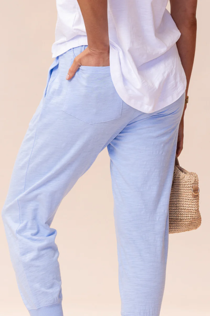 Portsea Pants (7/8 length) - Soft Blue