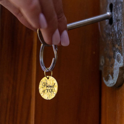Proud of You Charm Keyring