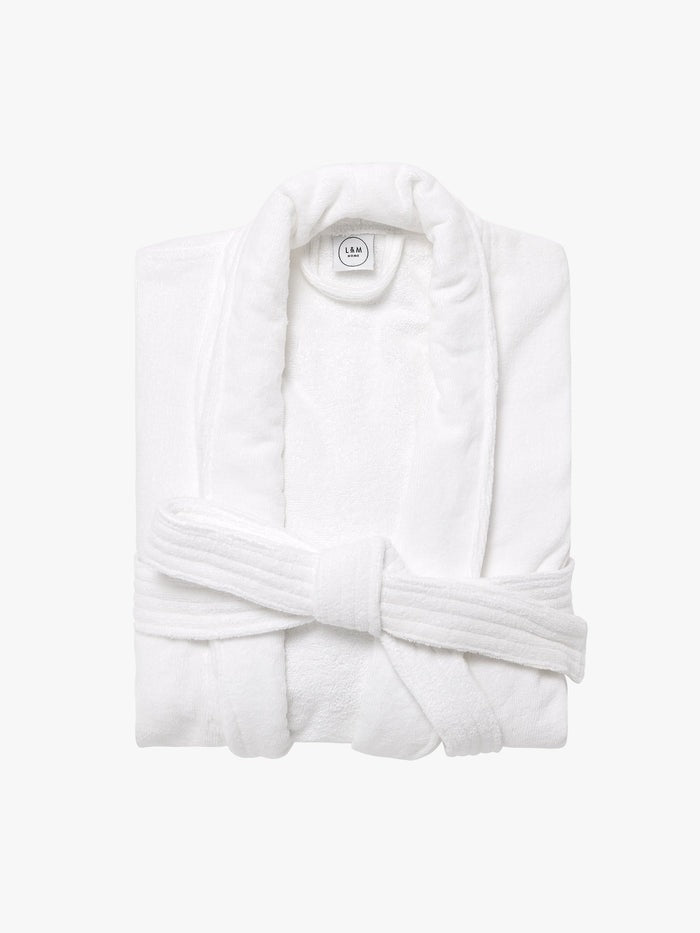 Resort Velour Bathrobe - White