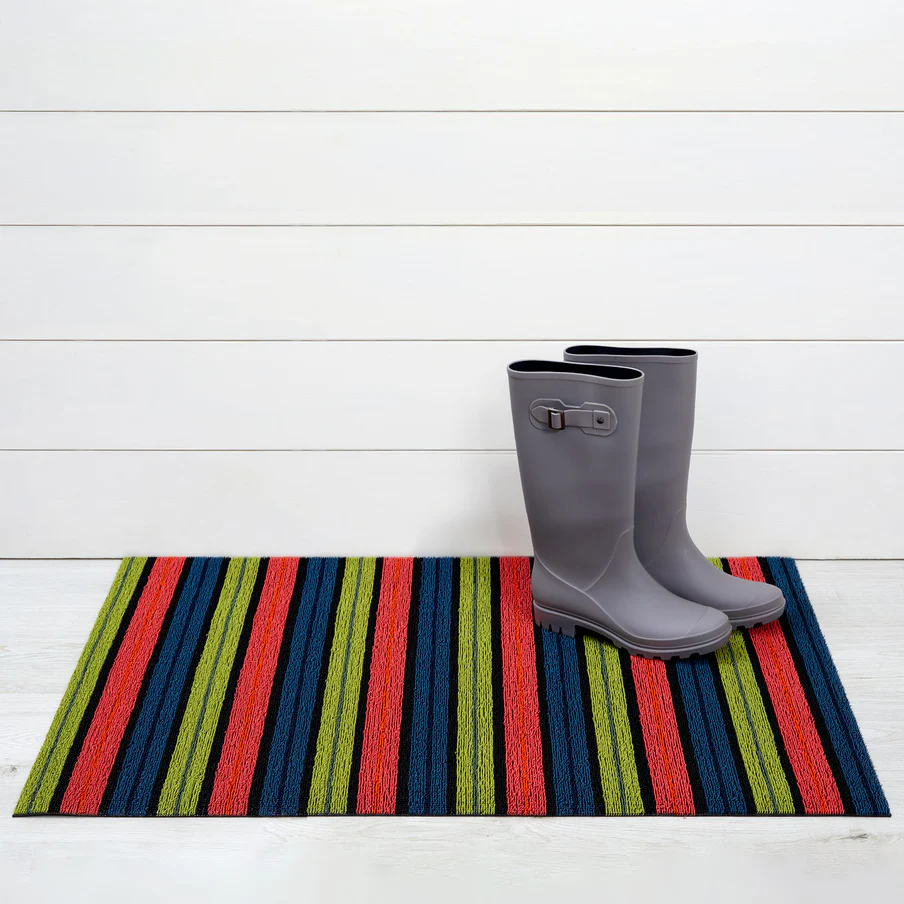 Ribbon Stripe Doormat - Limelight