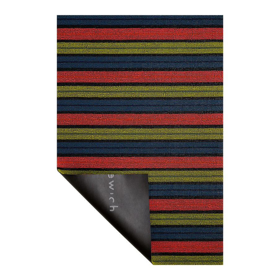 Ribbon Stripe Doormat - Limelight