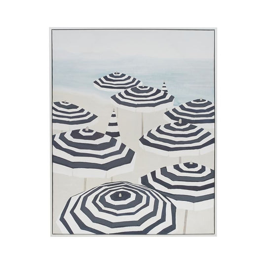 Riviera White Frame Oil Canvas