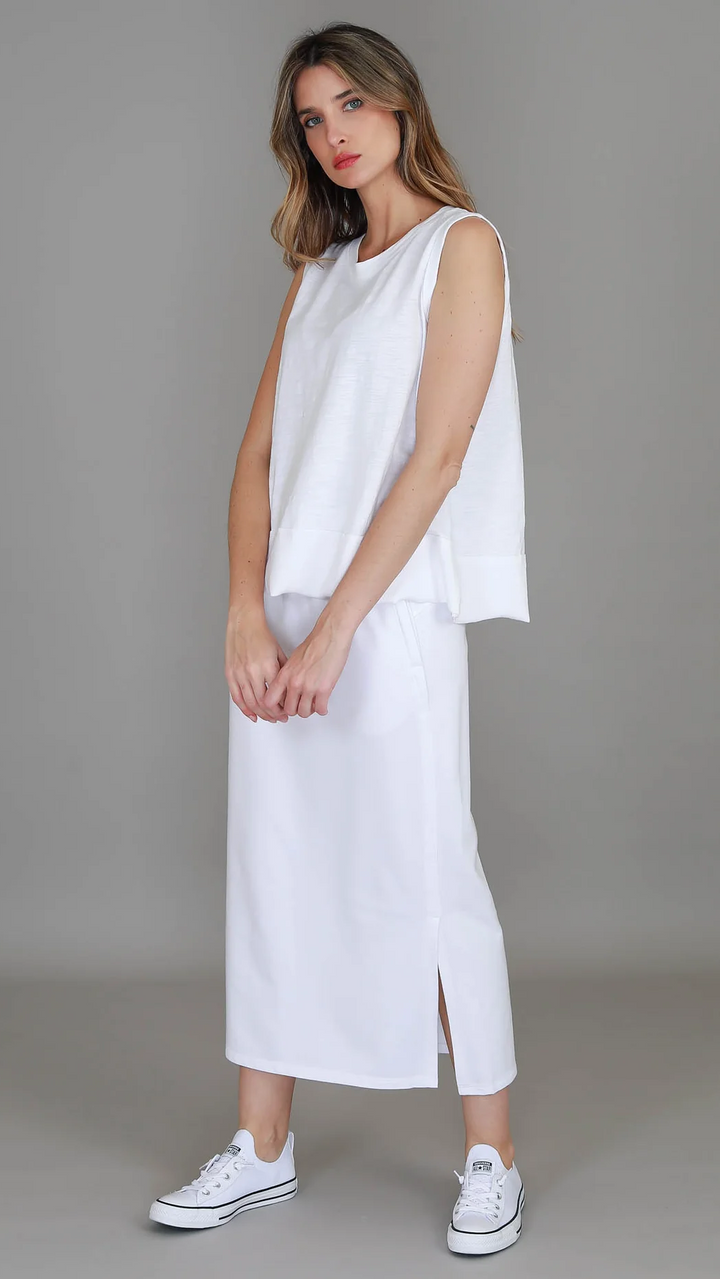 Roberta Midi Skirt - White