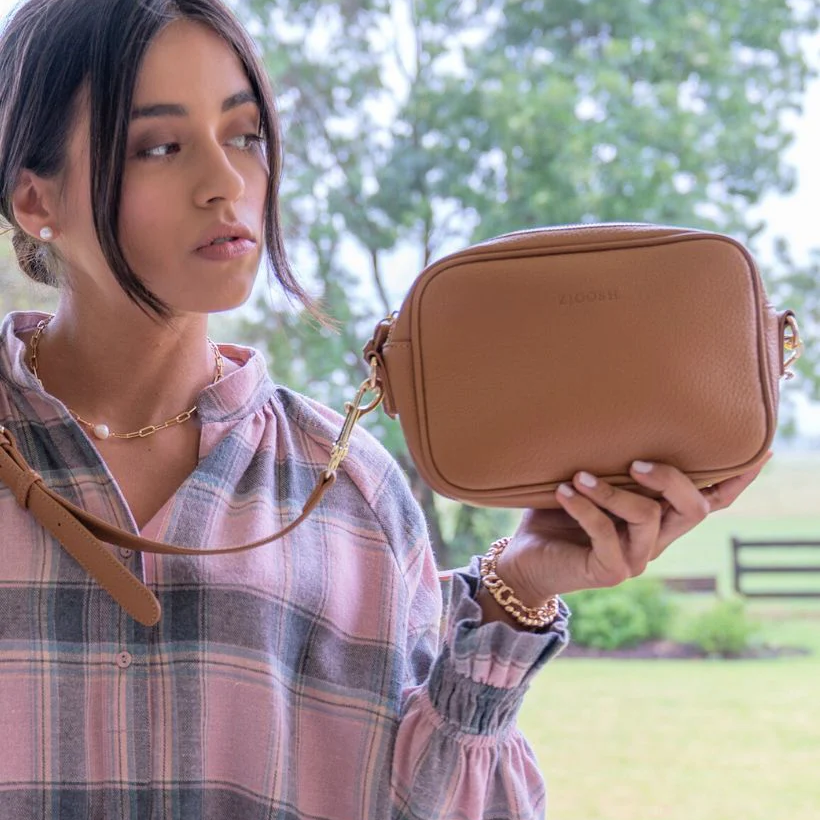 Ruby Sports Cross Body Bag - Tan