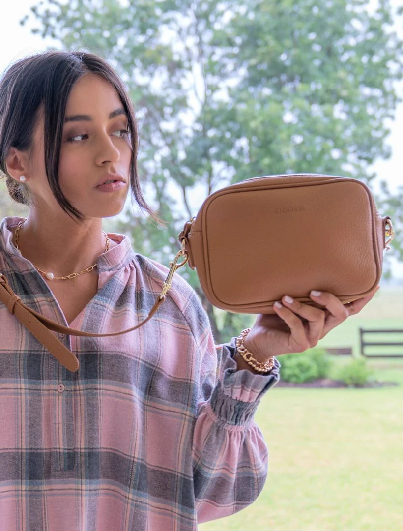 Ruby Sports Cross Body Bag - Tan