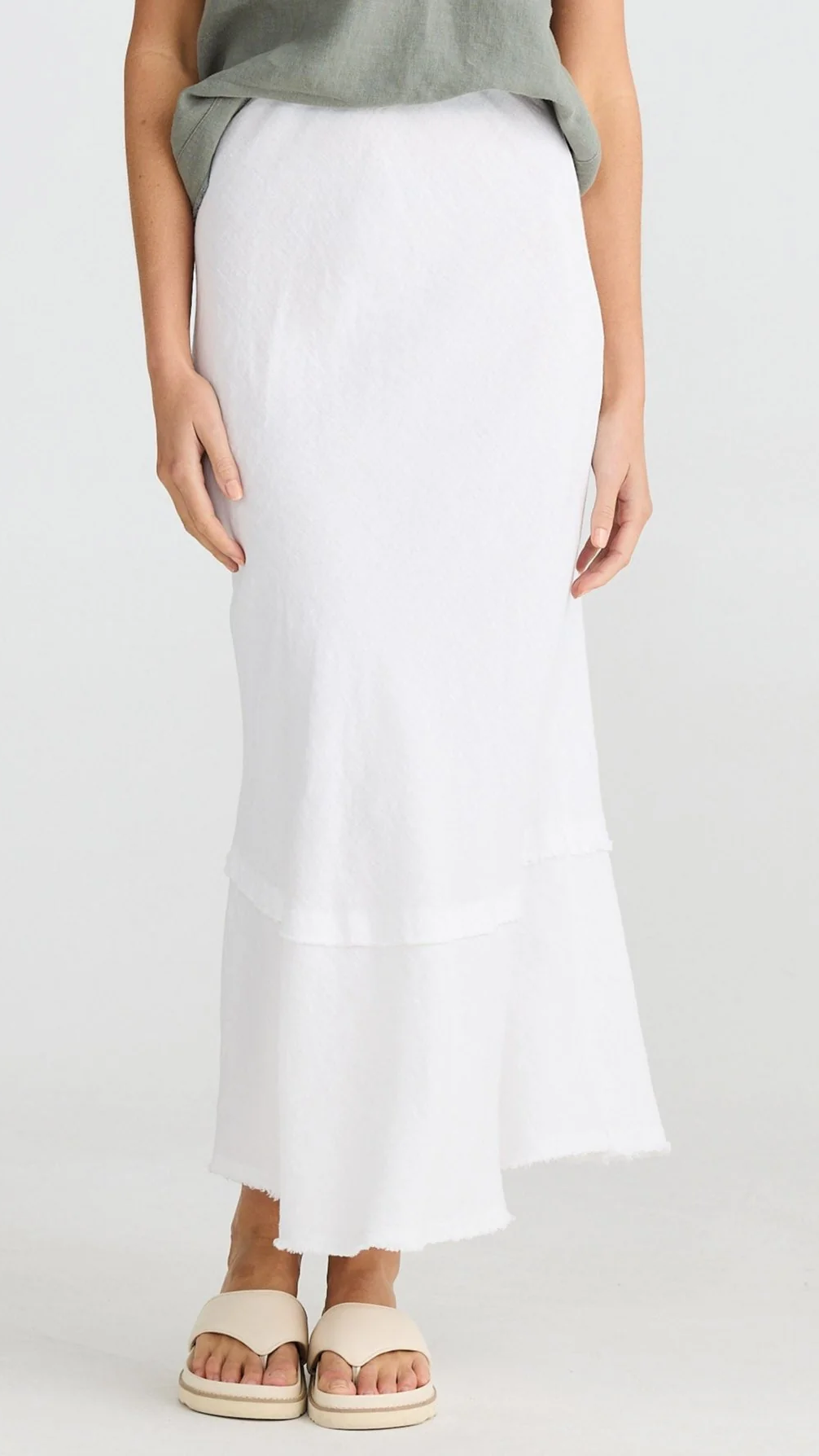 Pisa Linen Skirt - White