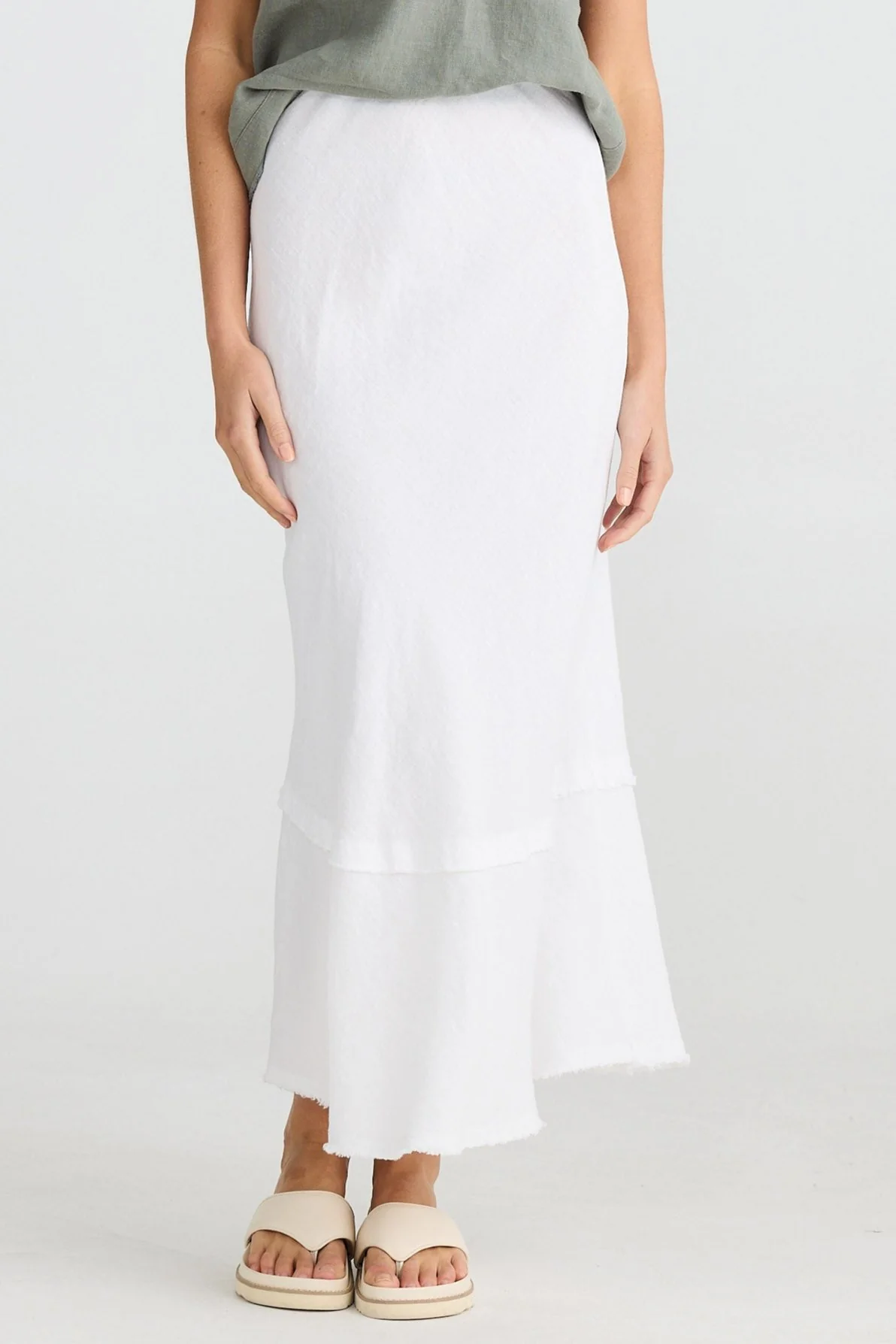 Pisa Linen Skirt - White