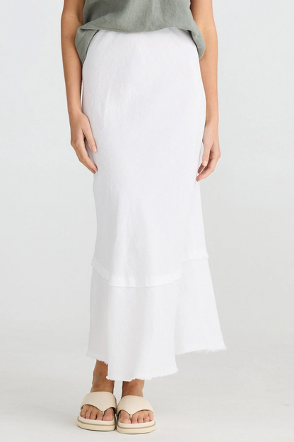 Pisa Linen Skirt - White