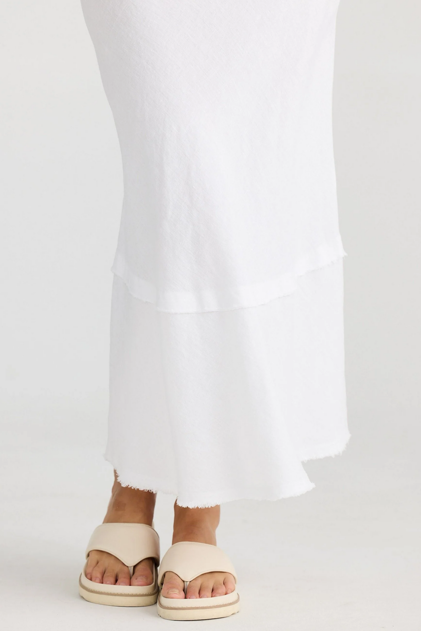 Pisa Linen Skirt - White