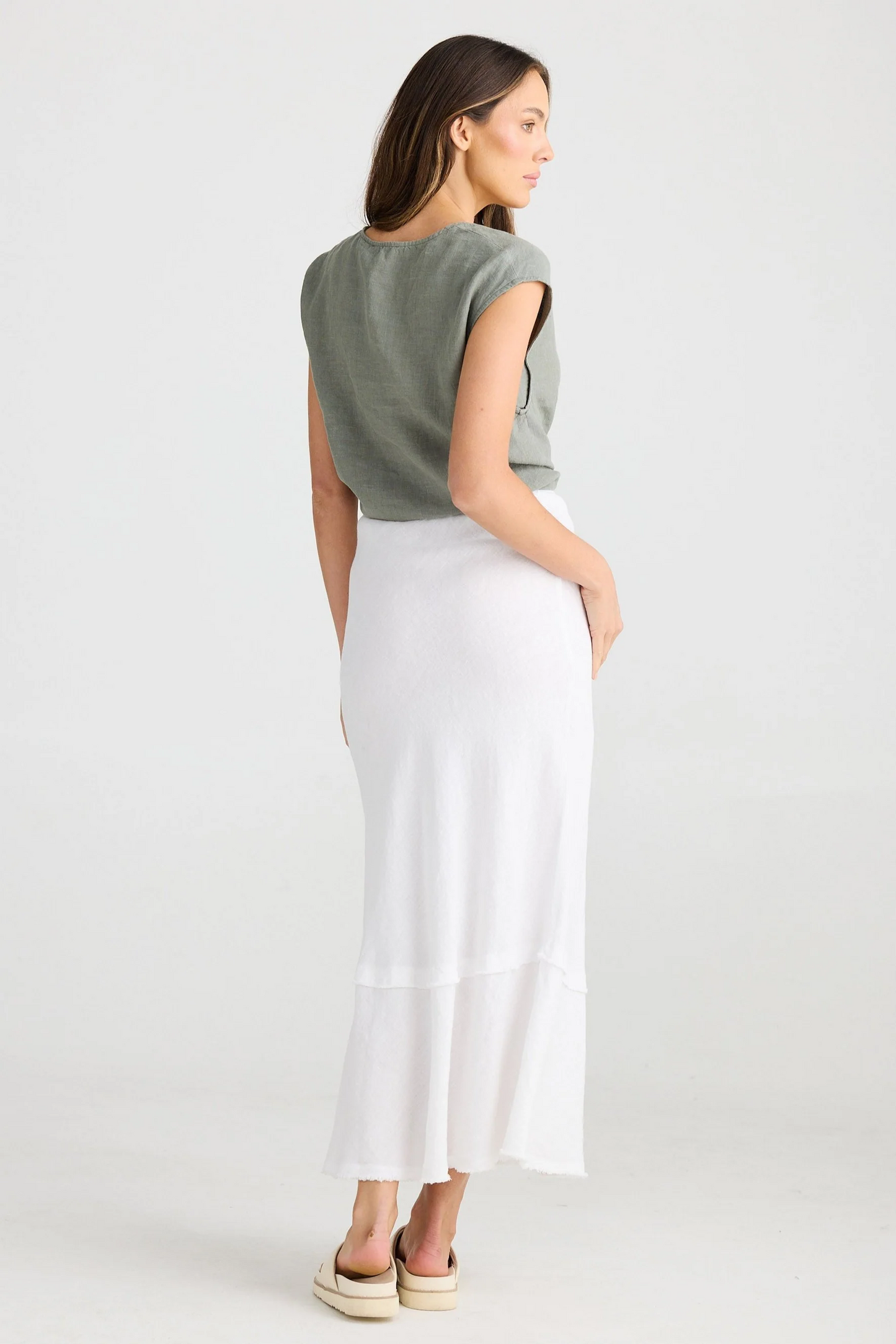 Pisa Linen Skirt - White